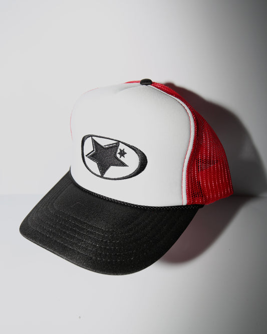 GLOBAL HAT // BLK/WHITE/RED