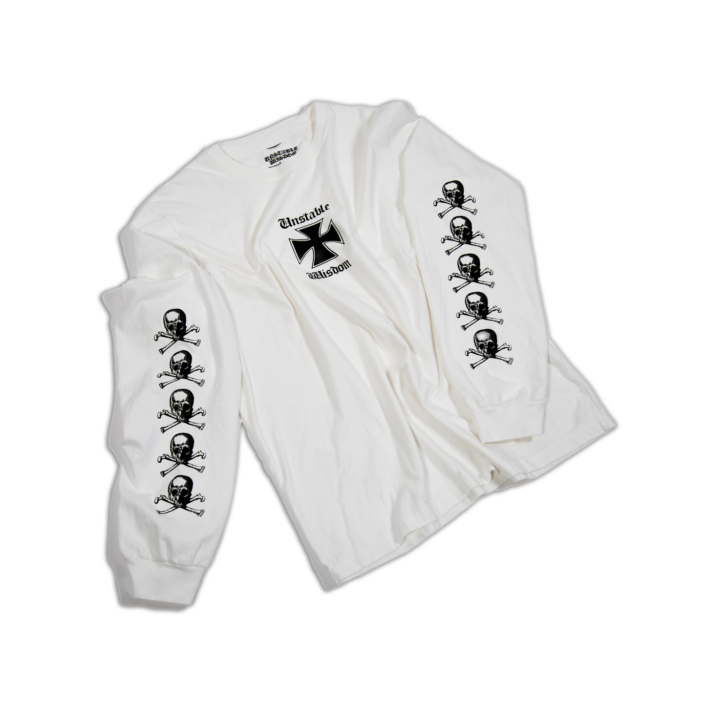 THRASHED LONG SLEEVE // WHITE