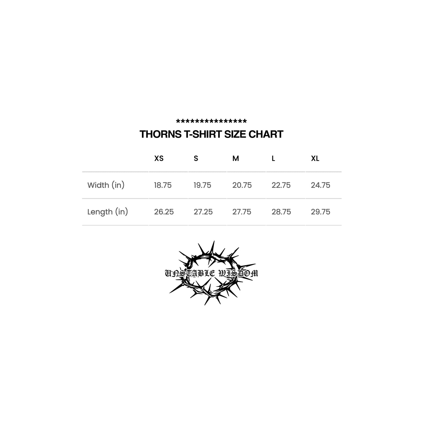 THORNS T-SHIRT // BLACK